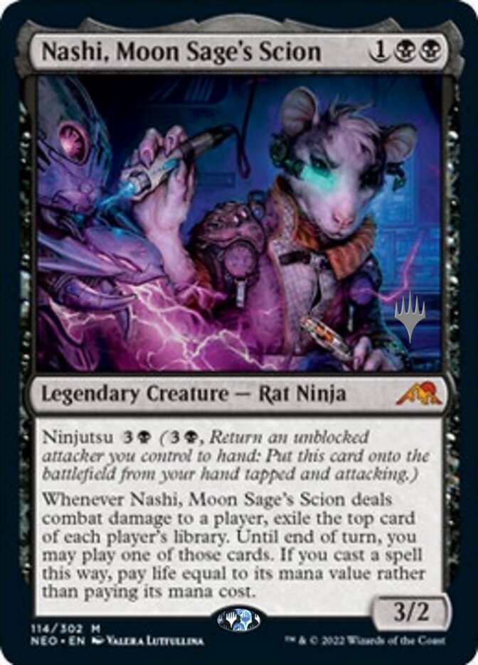 Nashi, Moon Sage's Scion (Promo Pack) [Kamigawa: Neon Dynasty Promos] | Good Games Adelaide SA