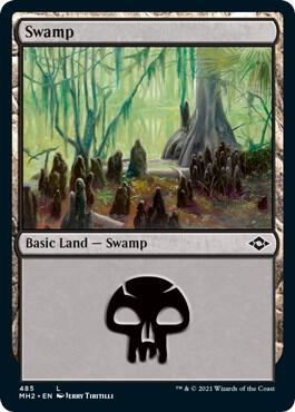 Swamp 485 Foil Etched 485 (Modern Horizons 2)  - Foil | Good Games Adelaide SA