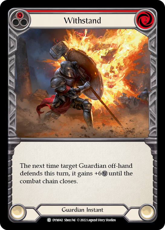Withstand (Red) [DYN042] (Dynasty)  Rainbow Foil | Good Games Adelaide SA