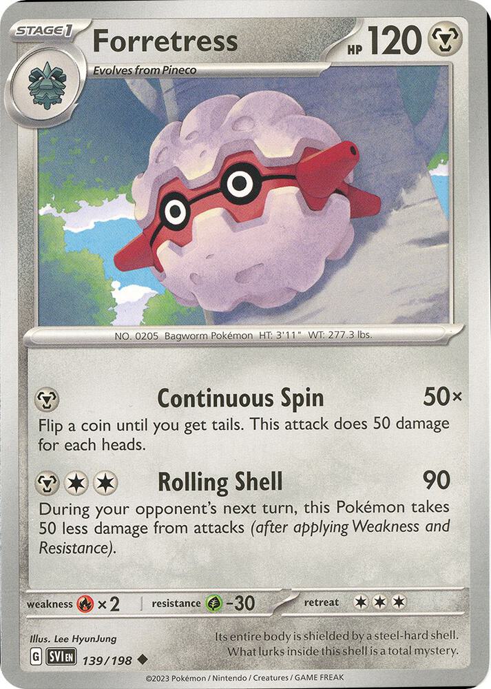 Forretress 139/198 (SV01: Scarlet & Violet Base Set)  | Good Games Adelaide SA