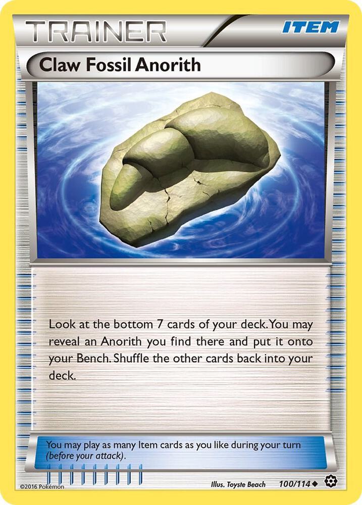Claw Fossil Anorith 100/114 (XY - Steam Siege)  | Good Games Adelaide SA