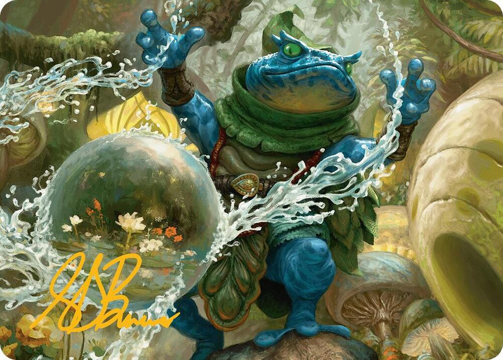 Pond Prophet Art Card Gold Stamped Signature 29 (Art Series: Bloomburrow)  | Good Games Adelaide SA