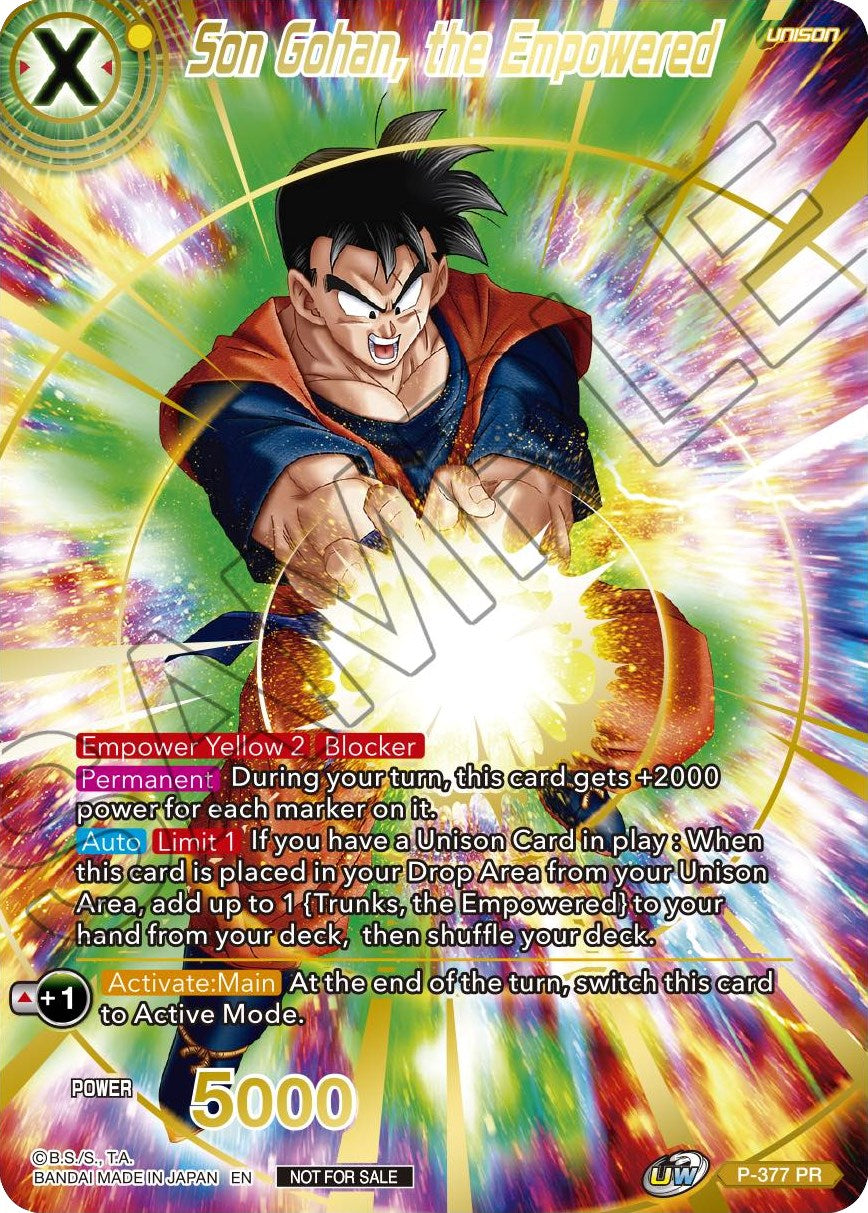 Son Gohan, the Empowered (Gold Stamped) (P-377) [Promotion Cards] | Good Games Adelaide SA