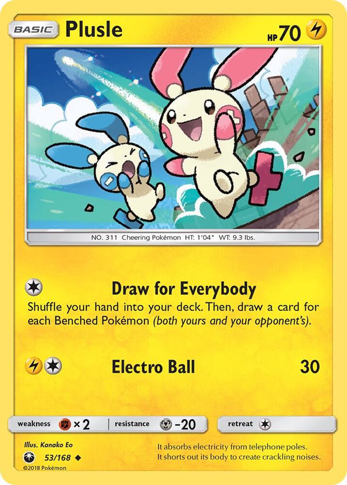 Plusle 53/168 (SM - Celestial Storm)  | Good Games Adelaide SA