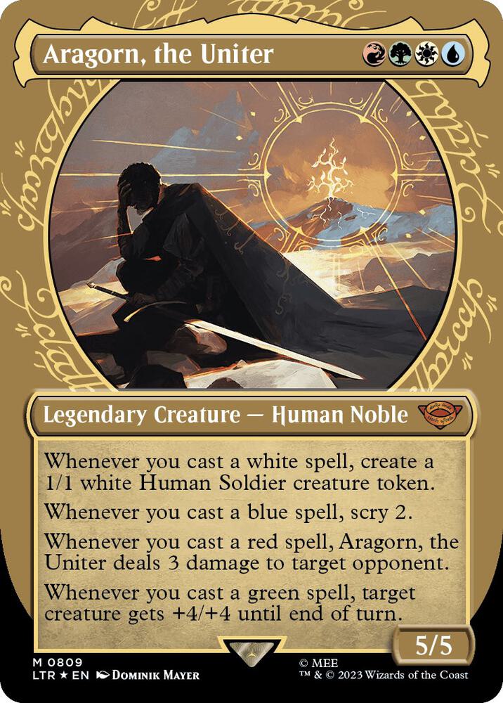 Aragorn, the Uniter 809 (Universes Beyond: The Lord of the Rings: Tales of Middle-earth)  - Showcase Surge Foil | Good Games Adelaide SA