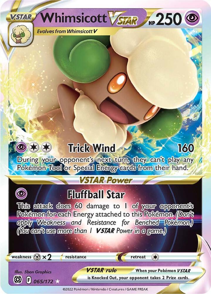 Whimsicott VSTAR 065/172 (SWSH09: Brilliant Stars)  - Holofoil | Good Games Adelaide SA