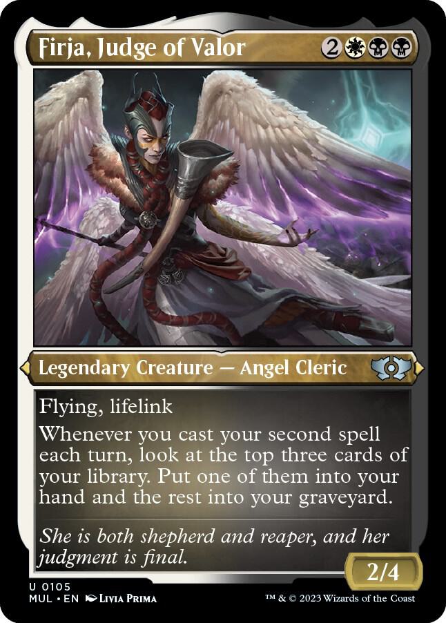 Firja Judge of Valor Foil Etched 105 (March of the Machine: Multiverse Legends)  - Foil | Good Games Adelaide SA