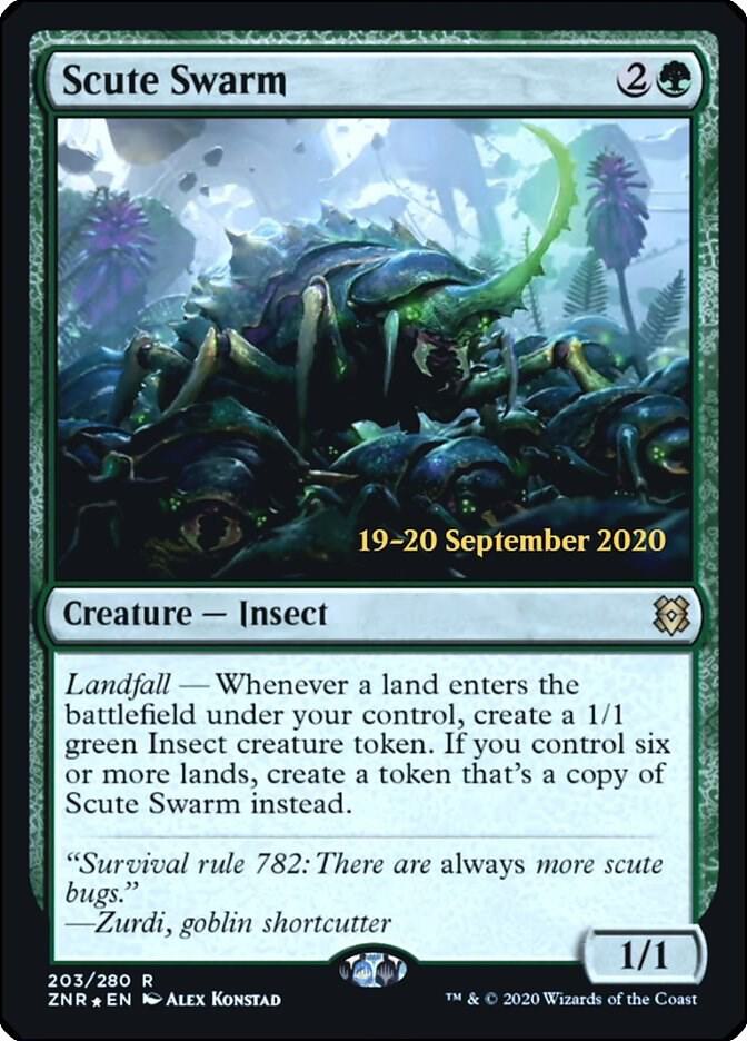 Scute Swarm 203 (Prerelease Cards)  - Foil | Good Games Adelaide SA