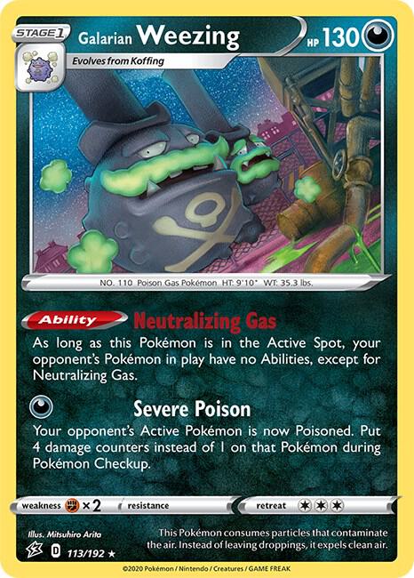 Galarian Weezing 113/192 (SWSH02: Rebel Clash)  - Holofoil | Good Games Adelaide SA