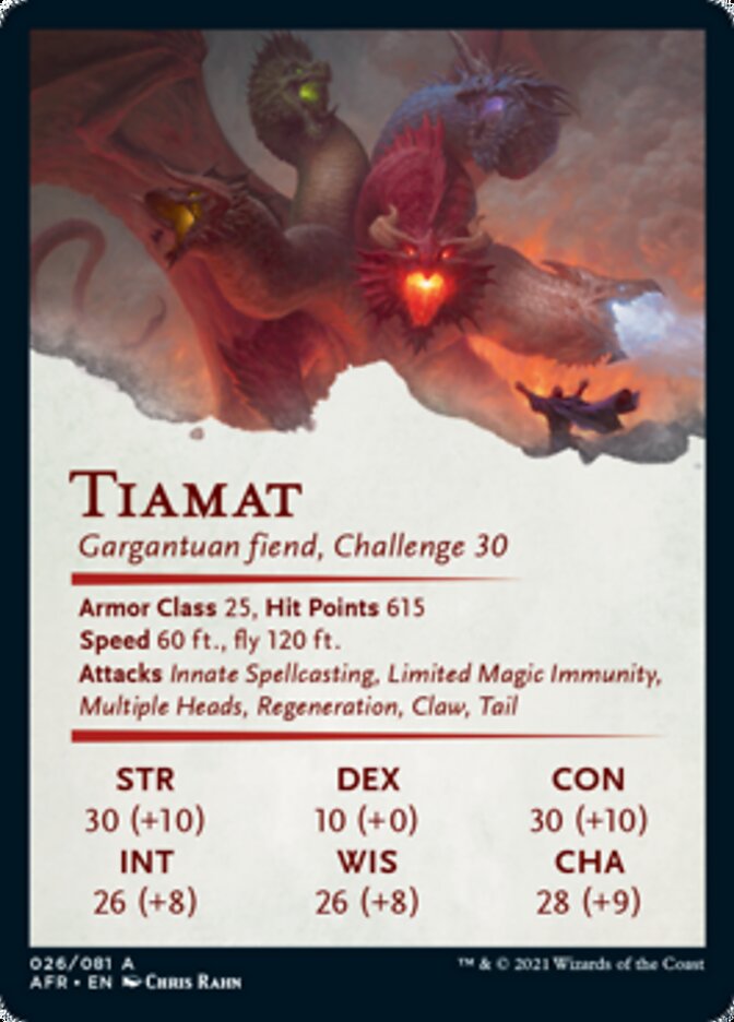 Tiamat Art Card [Dungeons & Dragons: Adventures in the Forgotten Realms Art Series] | Good Games Adelaide SA