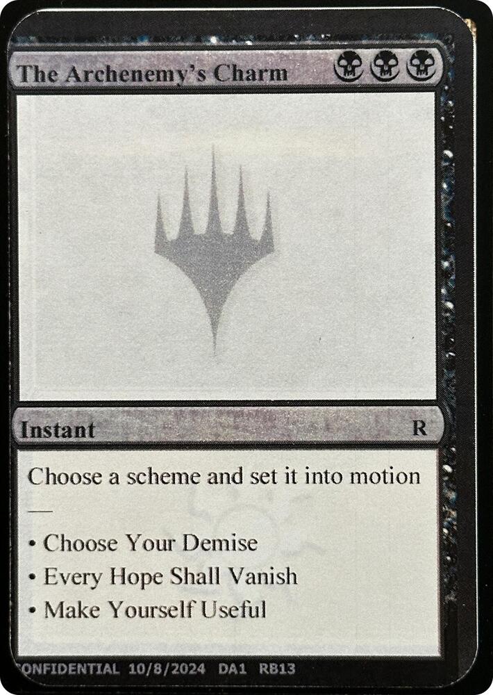 The Archenemys Charm  (Un-Known Event Playtest Cards)  | Good Games Adelaide SA