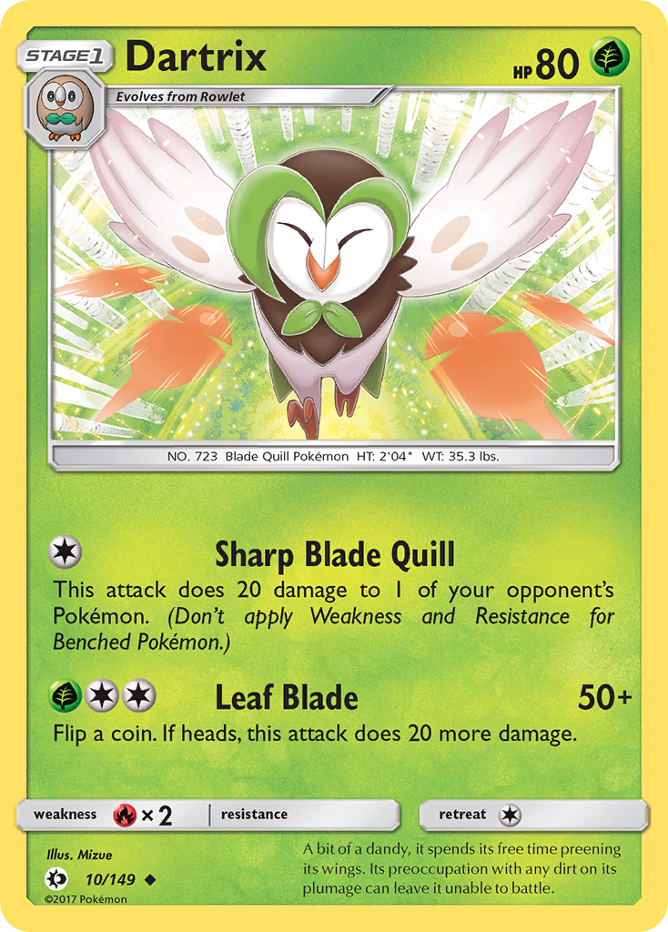 Dartrix (10/149) [Sun & Moon: Base Set] | Good Games Adelaide SA