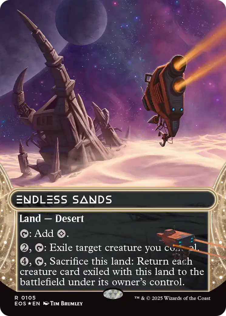 Endless Sands (0105) (Borderless) (Galaxy Foil) [Edge of Eternities: Stellar Sights] | Good Games Adelaide SA