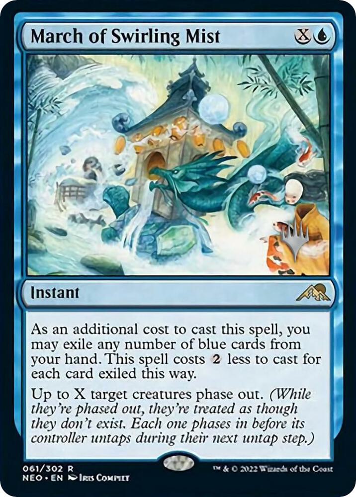 March of Swirling Mist 61 (Promo Pack: Kamigawa: Neon Dynasty)  | Good Games Adelaide SA
