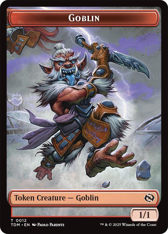 Dog // Goblin Double-Sided Token [Tarkir: Dragonstorm Commander Tokens] | Good Games Adelaide SA