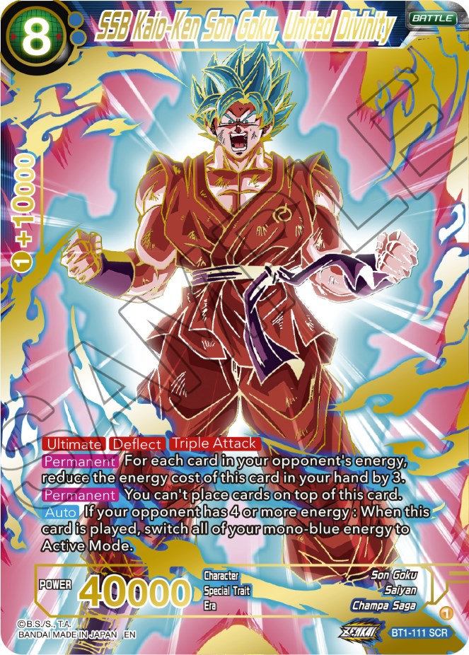 SSB Kaio-Ken Son Goku, United Divinity (BT1-111) [Dawn of the Z-Legends] | Good Games Adelaide SA