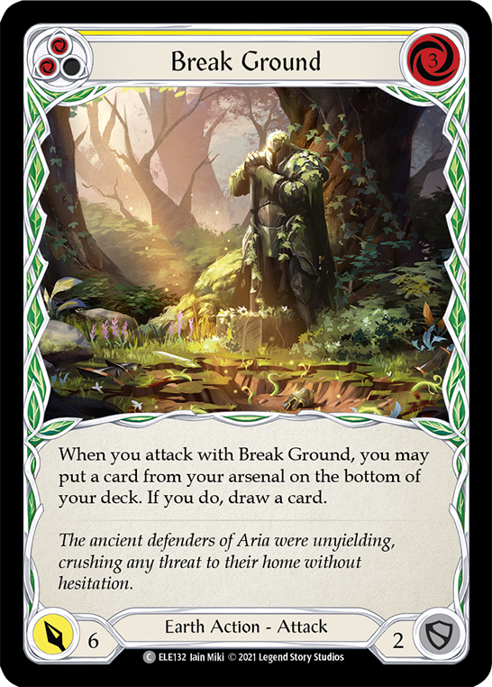 Break Ground (Yellow) [ELE132] (Tales of Aria)  1st Edition Normal | Good Games Adelaide SA