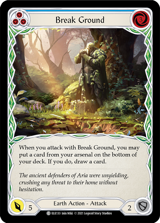 Break Ground (Blue) [ELE133] (Tales of Aria)  1st Edition Rainbow Foil | Good Games Adelaide SA