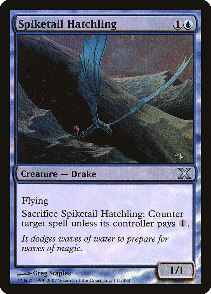 Spiketail Hatchling (Premium Foil) [Tenth Edition] | Good Games Adelaide SA