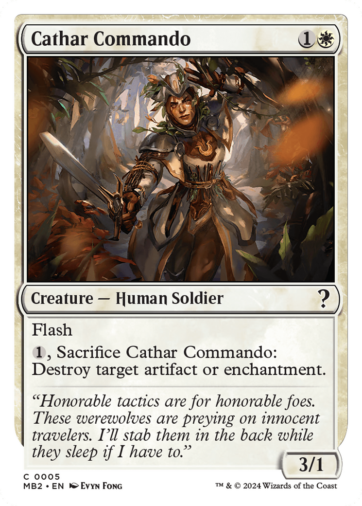 Cathar Commando (White Border) [Mystery Booster 2] | Good Games Adelaide SA