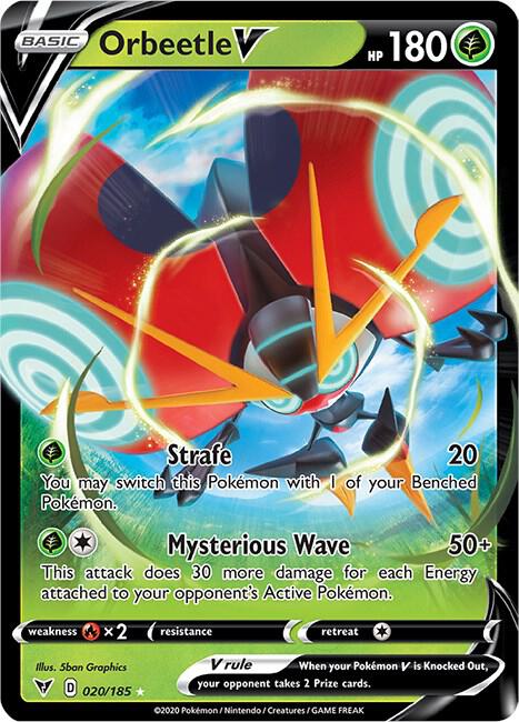 Orbeetle V 020/185 (SWSH04: Vivid Voltage)  - Holofoil | Good Games Adelaide SA