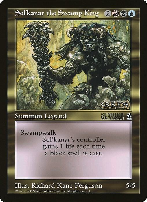 Solkanar the Swamp King Arena League  (Oversize Cards)  | Good Games Adelaide SA