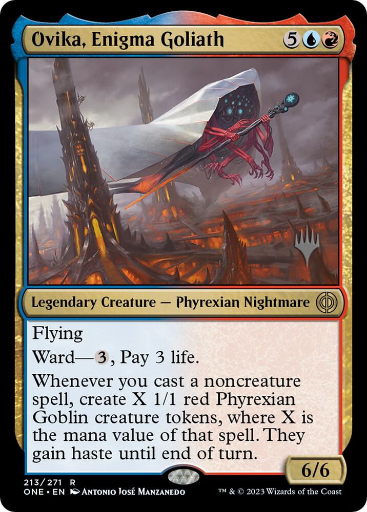 Ovika Enigma Goliath 213p/160 (Promo Pack: Phyrexia: All Will Be One)  | Good Games Adelaide SA