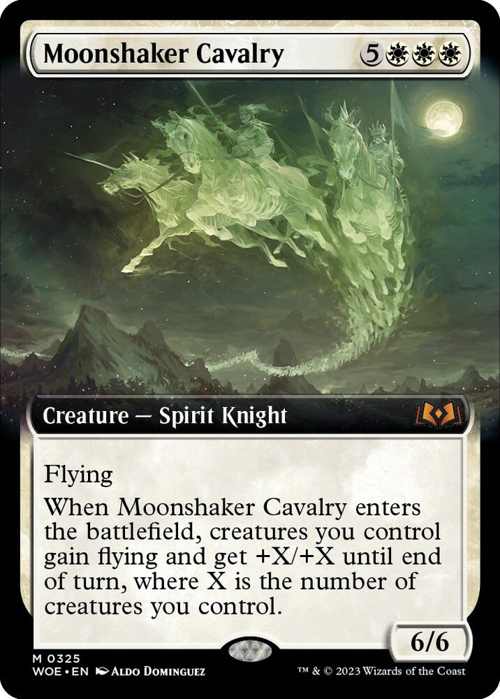 Moonshaker Cavalry 325/276 (Wilds of Eldraine)  - Extended Art Foil | Good Games Adelaide SA