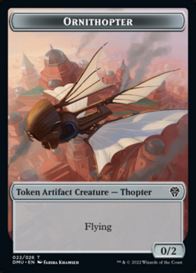 Soldier // Ornithopter Double-sided Token [Dominaria United Tokens] | Good Games Adelaide SA