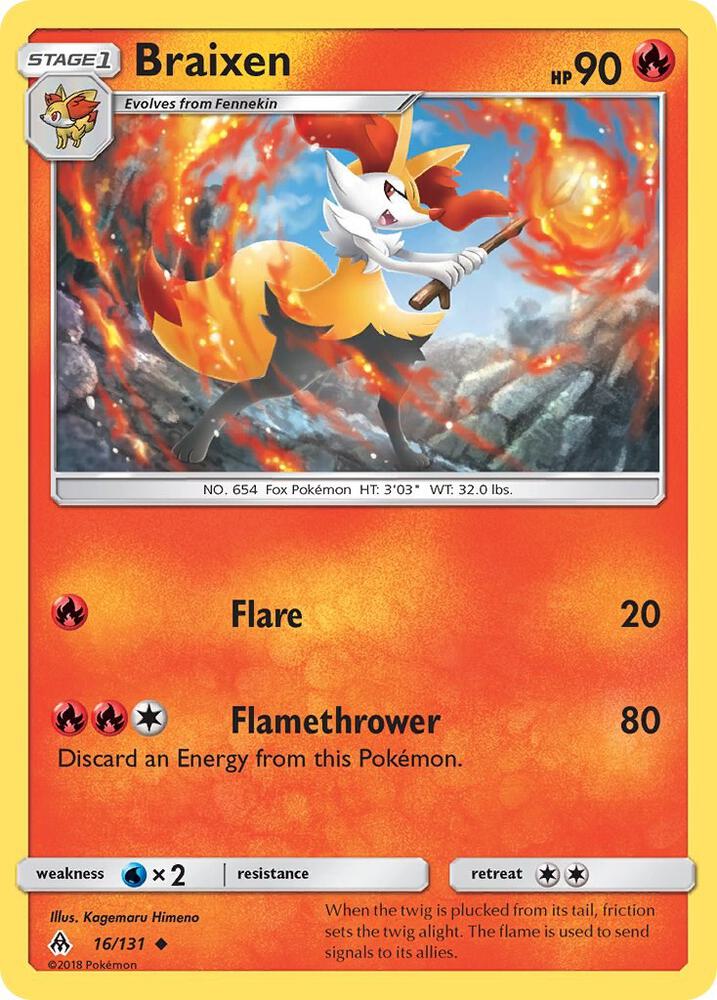 Braixen 16/131 (SM - Forbidden Light)  | Good Games Adelaide SA