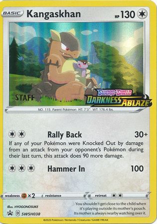 Kangaskhan (SWSH038) (Staff Prerelease Promo) [Sword & Shield: Black Star Promos] | Good Games Adelaide SA