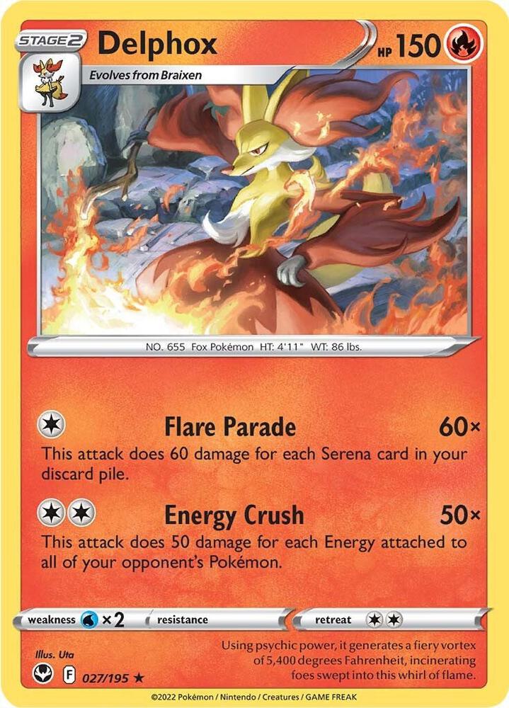 Delphox 027/195 (SWSH12: Silver Tempest)  | Good Games Adelaide SA