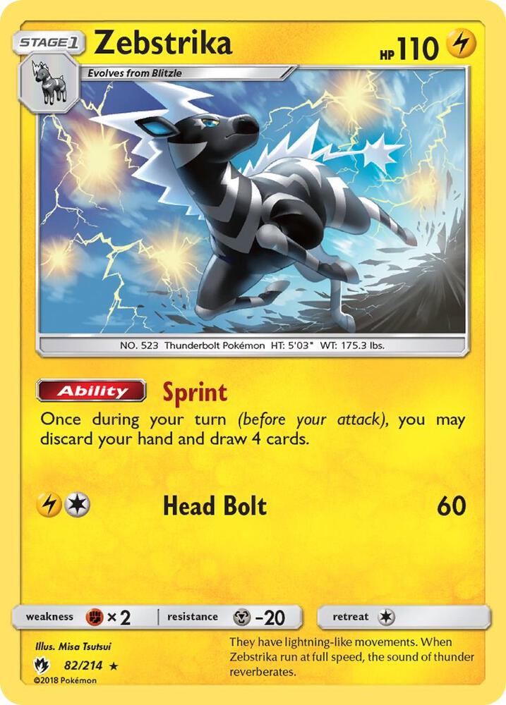Zebstrika 82/214 (SM - Lost Thunder)  | Good Games Adelaide SA
