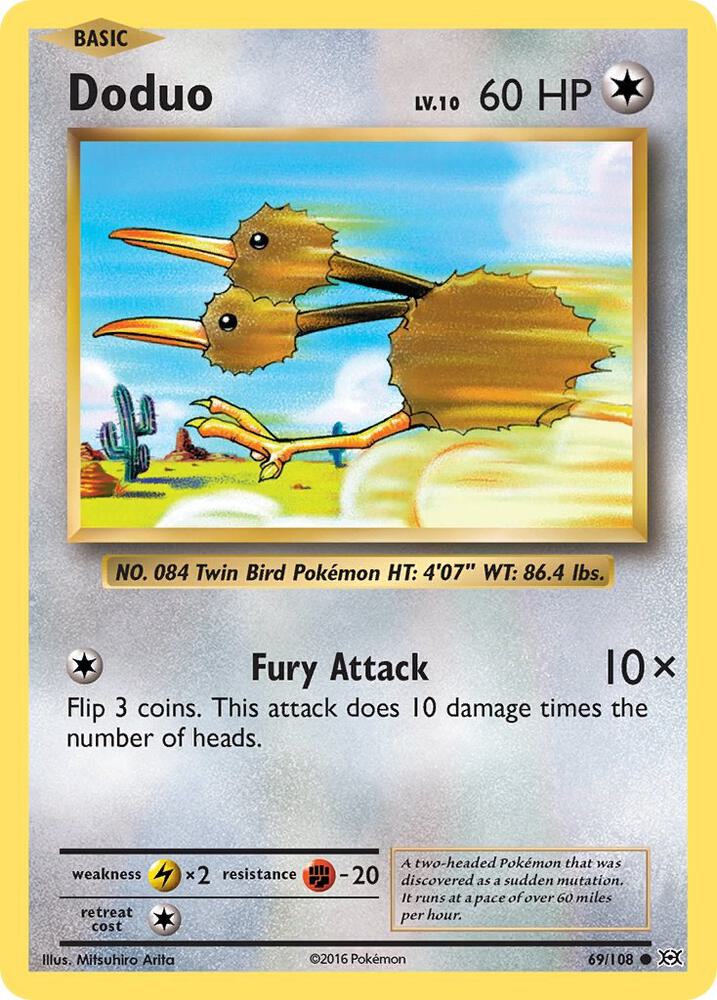 Doduo 69/108 (XY - Evolutions)  | Good Games Adelaide SA