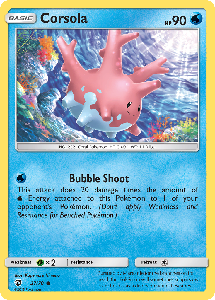 Corsola (27/70) [Sun & Moon: Dragon Majesty] | Good Games Adelaide SA