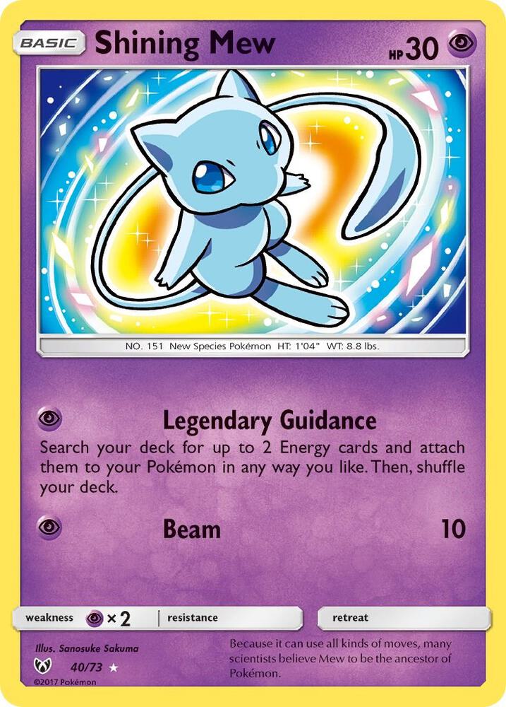 Shining Mew 40/73 (Shining Legends)  - Holofoil | Good Games Adelaide SA