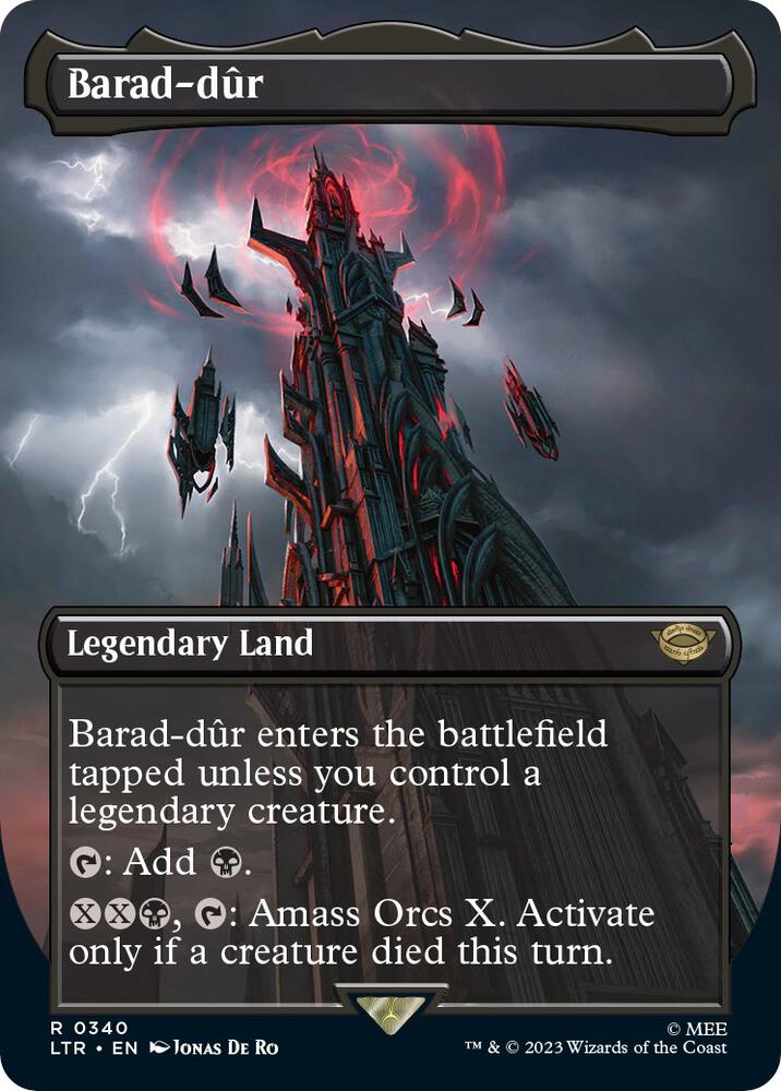 Barad-dûr 340 (Universes Beyond: The Lord of the Rings: Tales of Middle-earth)  - Borderless Foil | Good Games Adelaide SA