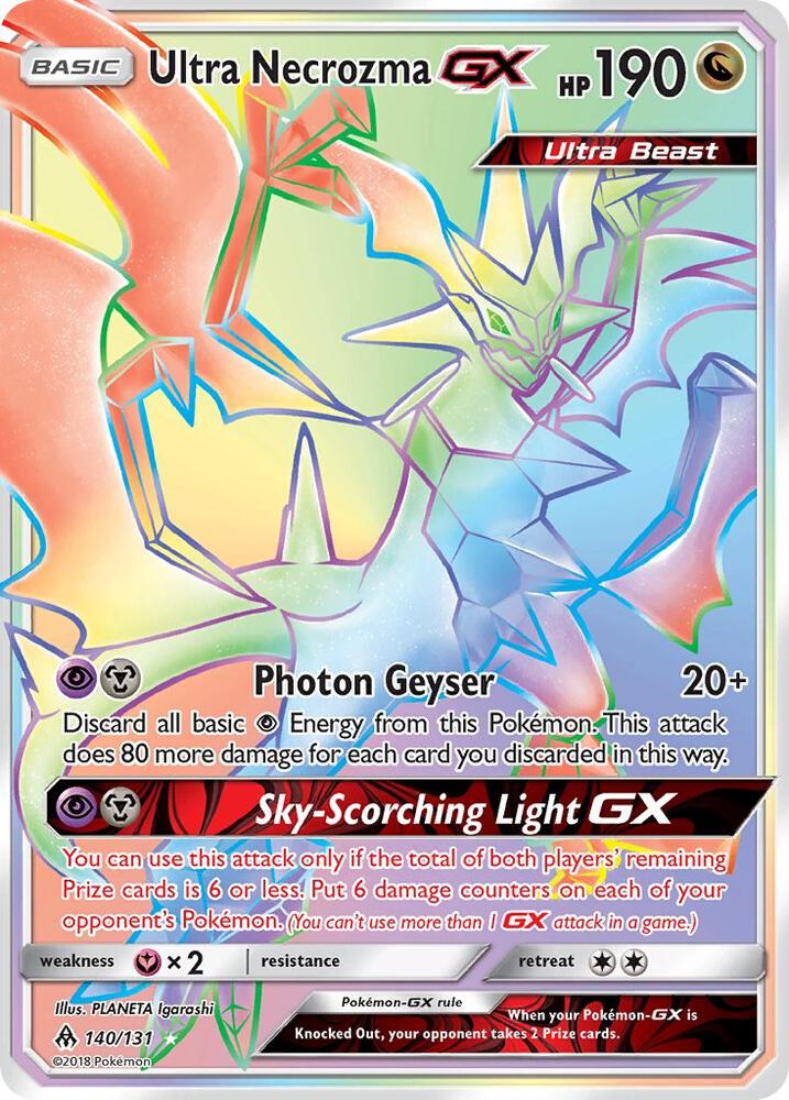 Ultra Necrozma GX Secret 140/131 (SM - Forbidden Light)  - Holofoil | Good Games Adelaide SA