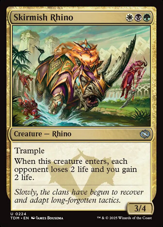 Skirmish Rhino 224 (Tarkir: Dragonstorm)  - Foil | Good Games Adelaide SA