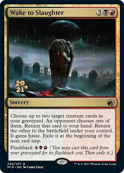 Wake to Slaughter 250 (Prerelease Cards)  - Foil | Good Games Adelaide SA