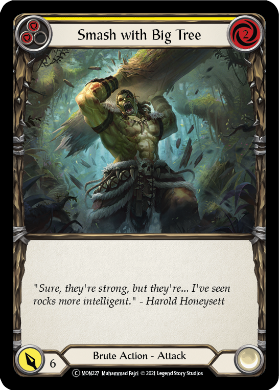 Smash with Big Tree (Yellow) [U-MON227-RF] Unlimited Rainbow Foil | Good Games Adelaide SA