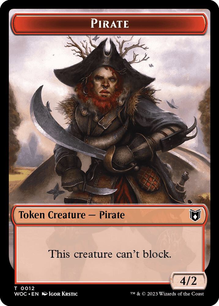 Pirate Human Soldier Double Sided Token 12 // 7 (Commander: Wilds of Eldraine)  | Good Games Adelaide SA