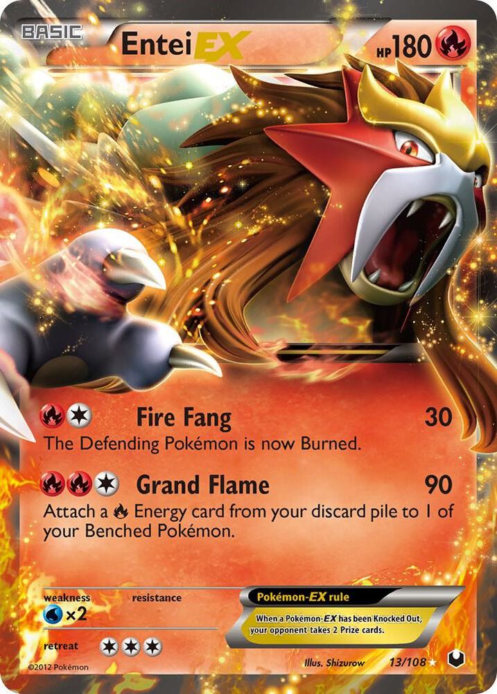 Entei EX 13/108 (Dark Explorers)  - Holofoil | Good Games Adelaide SA