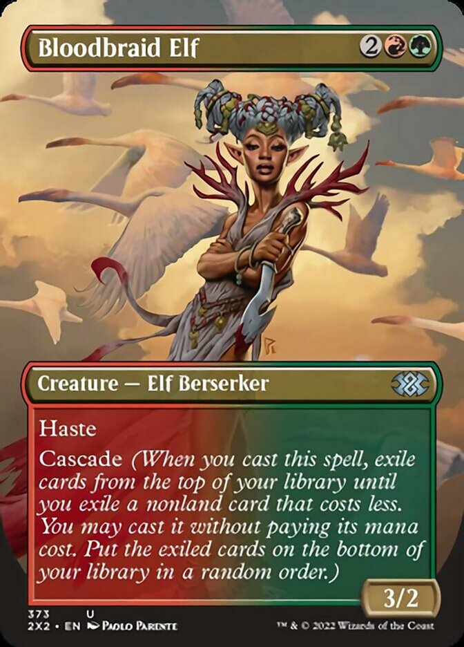 Bloodbraid Elf (Borderless Alternate Art) [Double Masters 2022] | Good Games Adelaide SA