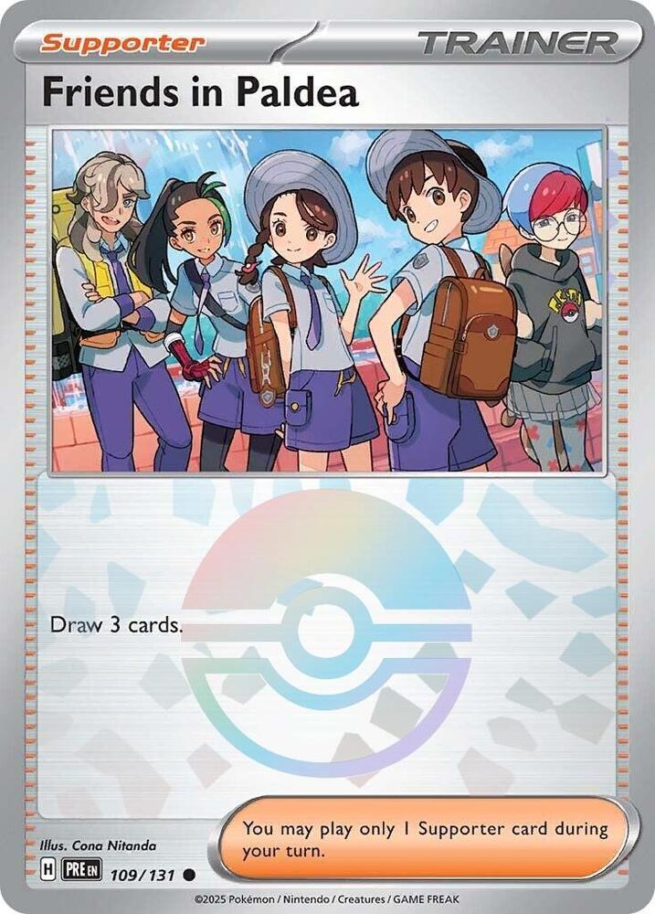 Friends in Paldea 109/131 (SV: Prismatic Evolutions)  - Poke Ball Holofoil | Good Games Adelaide SA