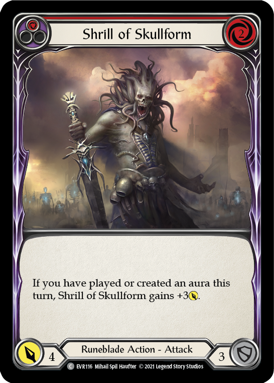 Shrill of Skullform (Red) [EVR116] (Everfest)  1st Edition Rainbow Foil | Good Games Adelaide SA