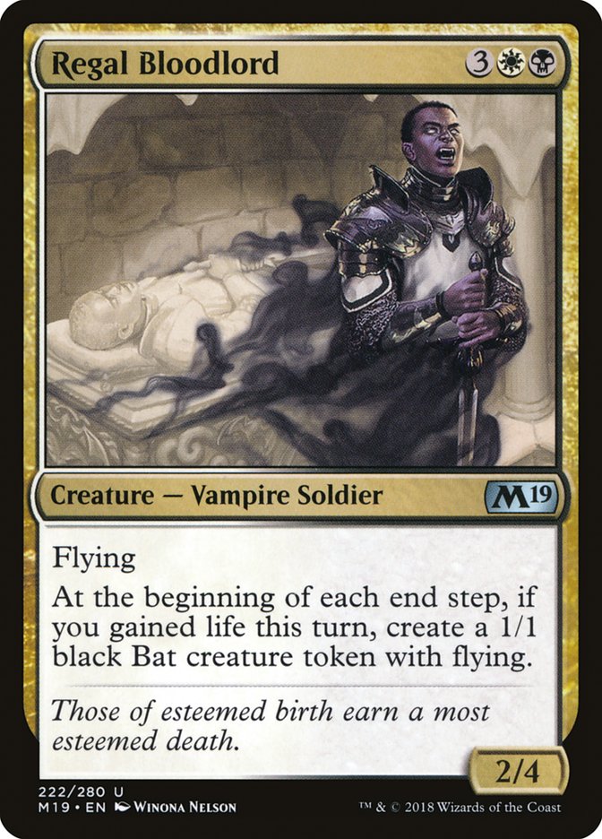 Regal Bloodlord 222 (Core Set 2019)  - Foil | Good Games Adelaide SA