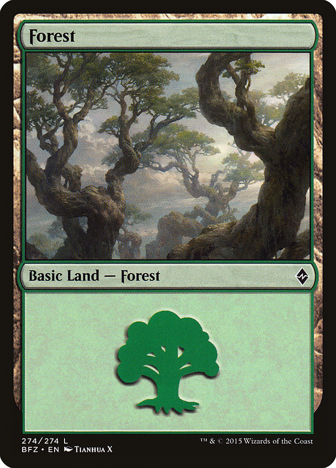 Forest (274) [Battle for Zendikar] | Good Games Adelaide SA