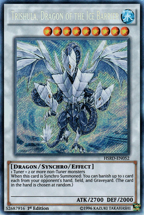 Trishula, Dragon of the Ice Barrier [HSRD-EN052] Secret Rare | Good Games Adelaide SA