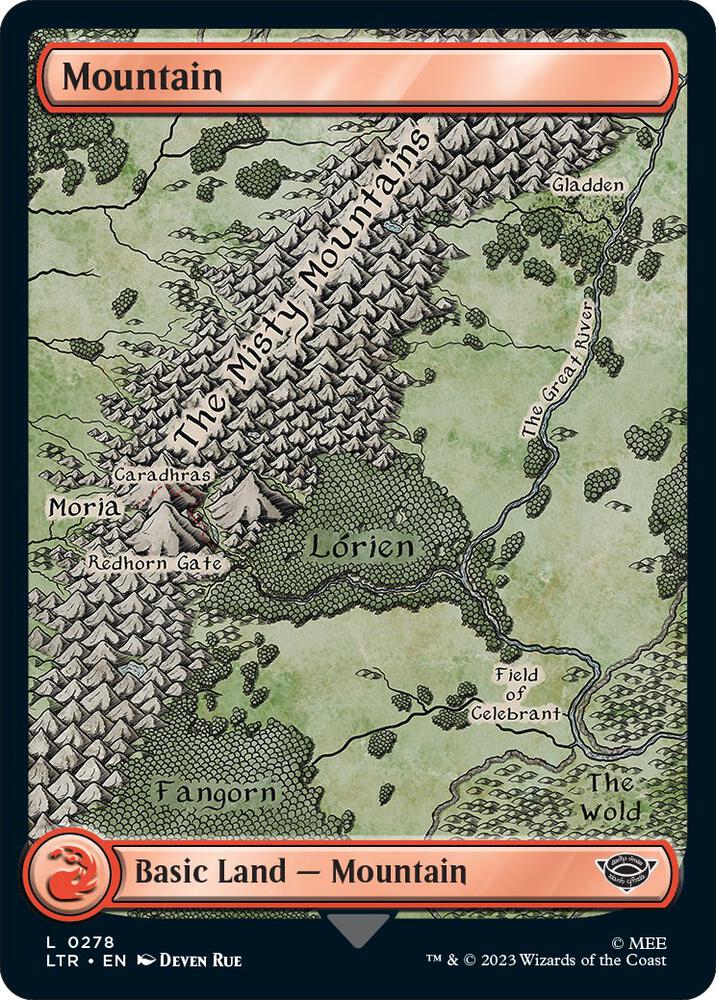 Mountain 278 (Universes Beyond: The Lord of the Rings: Tales of Middle-earth)  - Full Art Foil | Good Games Adelaide SA